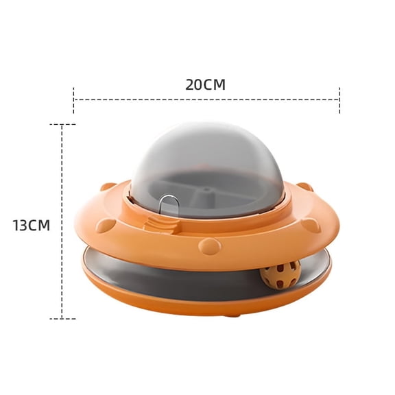 ZZR New Product Pet Remote Control Treat Dispensing Toy Electric Cat Dog Bell Ball Flying Saucer Puzzle Hidden Food Automatic Feeder