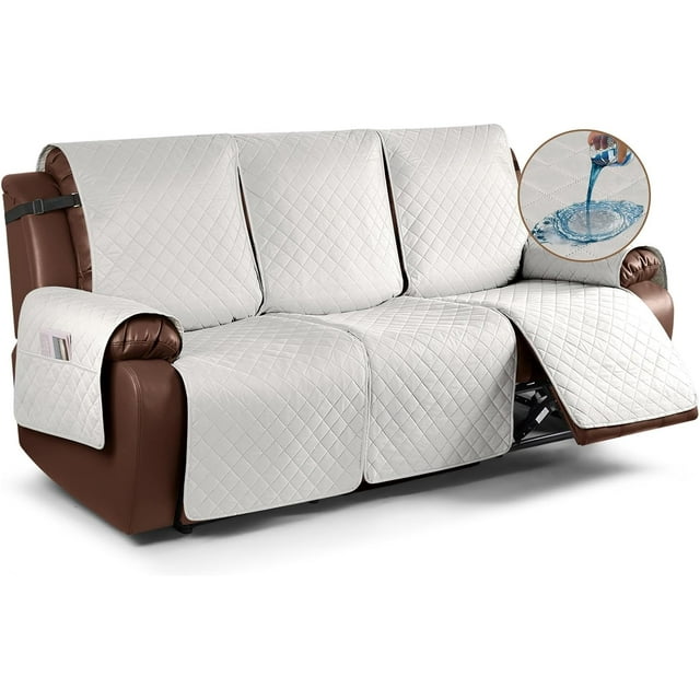 ZZVV Waterproof Recliner Sofa Cover, NonSlip Reclining Couch Covers