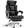 thumbnail image 1 of ZZWHOM Office Chair with Footrest & Arm Ergonomic High Back Leather Office Chair with Lumbar Support (Black), 1 of 7