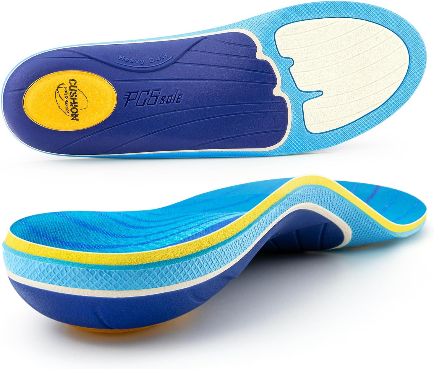 ZZXX Plantar Fasciitis Relief Sport Insoles Inserts High Arch Support