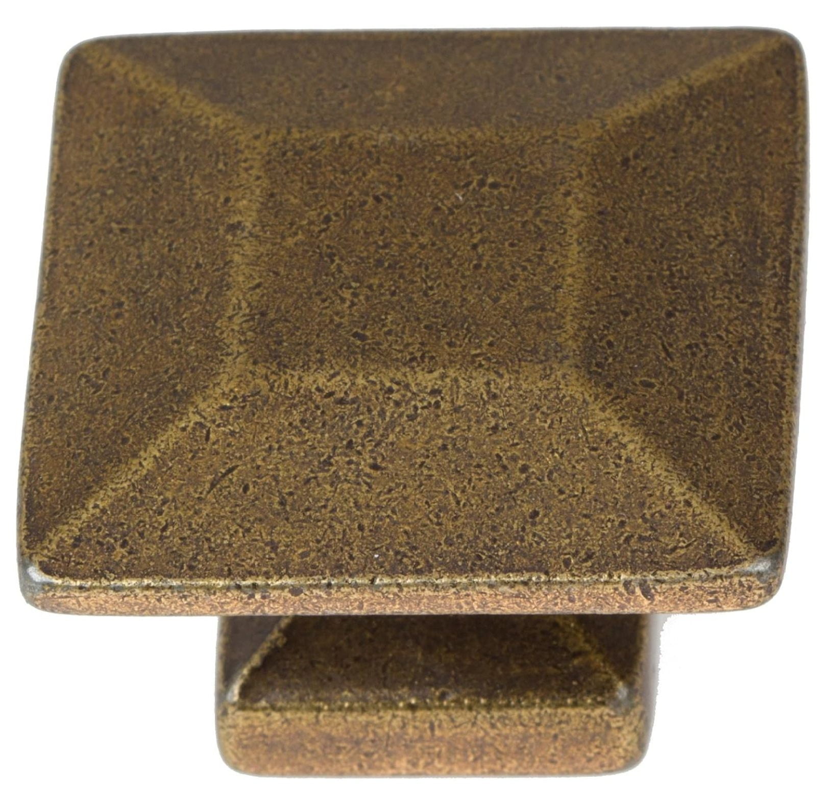 Antique Brass Square Cabinet Knob Multipack with Mounting Hardware