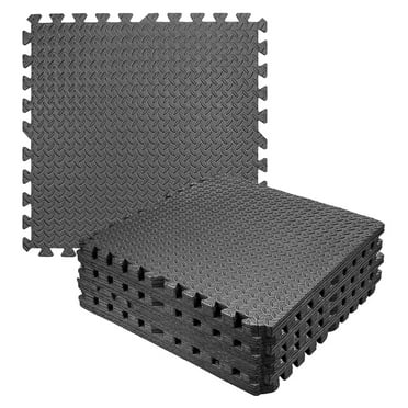 ZZYY Foam Floor Tiles 24x24" Interlocking Floor Mats 48sq.ft. Waterproof Gym Flooring Wood Grain Puzzle Mats for Floor Exercise, 12Pcs Floor Foam Mat