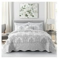 ZZYY Quilt Bedspread Oversized Queen 4 Piece Bedding Set 110" x 120