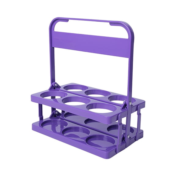 ZZYuan 2026 New Drink Carrier with Handle, Plastic Cup Carriers for Drinks, Drink Holder for Car, Portable Foldable Reusable Mobile, Use for Food Delivery Bag,Dark Purple