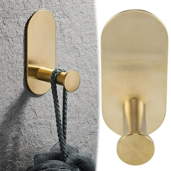 ZZYuan Big Clearance Wall Mounted Hand Towel Bar Rack Brushed Gold Stainless Round Toilet Paper Holder Hook Hardware Accessories 10cm New!