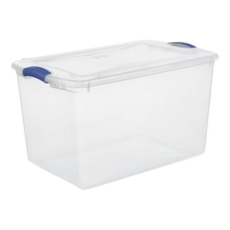 ZZYuan New Arrivals Clearance 2 Pack 66 Clear Storage Plastic Storage Box Container with Lid for Organizing