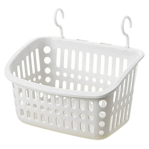 ZZYuan New Arrivals Clearance Plastic Hanging Shower Basket with Hook for Bathroom Kitchen Storage Holder