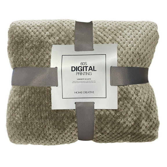 ZZYuan New Arrivals Clearance Soft Warm Plaid Fleece Bed Blanket Large Mesh Flannel Blankets Thick Breathable