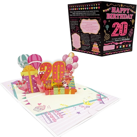 ZZYuan New Birthday Card with Age Holder – 3D Box Card Pop-Up Greeting Card, Customizable Number Slot for Any Age, Unique Dimensional Keepsake for Him Her Kids, Fun Surprise Birthday Gift