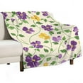 ZZZHY Charming Pansy Ditsy 91 Throw Blanket, Soft Fuzzy Throw Blanket