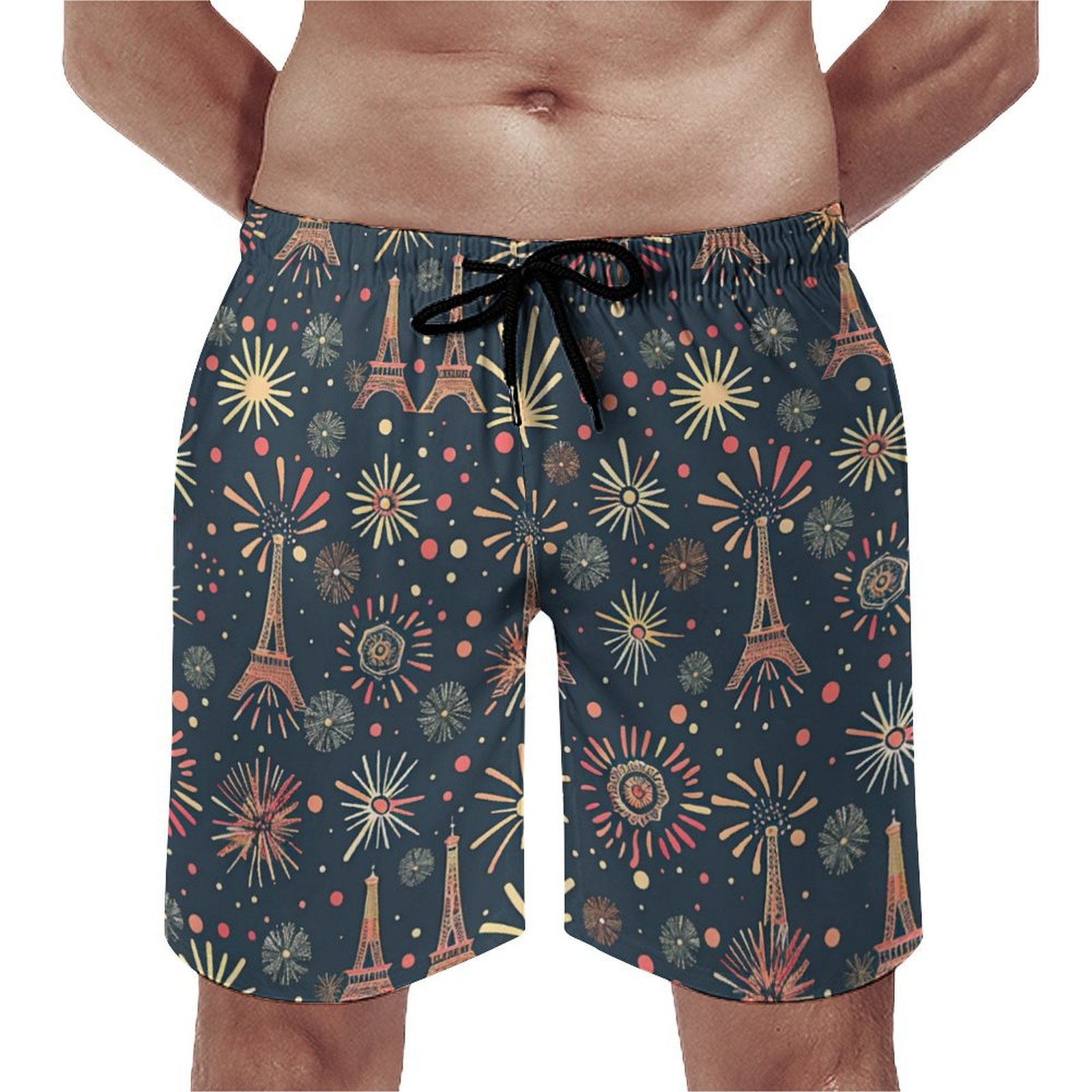 ZZZHY Paris 2024 Opening Ceremony89 Mens Bathing Suit, Mesh Lining