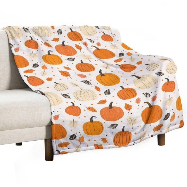 ZZZHY Pumpkin Patch937 Throw Blanket, Soft Fuzzy Throw Blanket, Fluffy