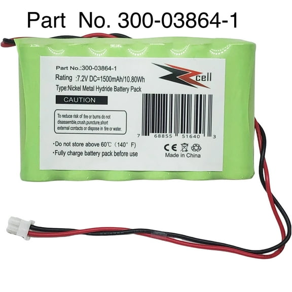 ZZcell Battery For Honeywell Alarm Lynx L3000, Lynx L5000, Lynx L5100, 300-03864-1 1500mAh NOTE: Battery Connector - 2 Prong