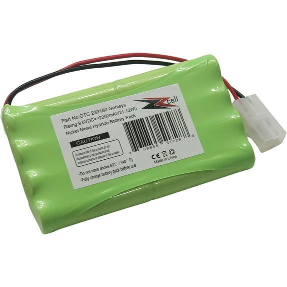 ZZcell High Capacity Replacement Hobby Battery for RC Cars with Standard Tamiya Connectors Ni-MH 9.6V 2200mAh