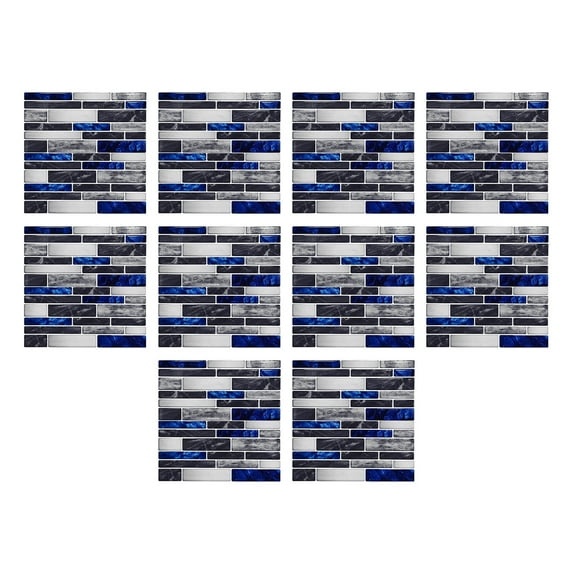ZZkhGO 10-Piece 3D Wall Tile Stickers, Strong Adhesive Home Decor Panels, Peel and Stick Backsplash for Kitchen Living Room 15x15cm