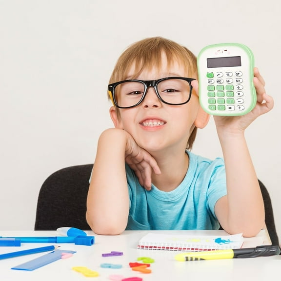 ZZkhGO 12 Digit Standard Calculator, Large Display Round Button Candy Color, Portable Basic Calculator for Home Counting