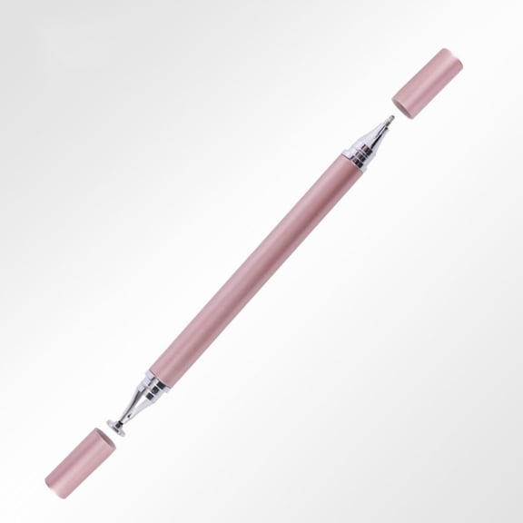 ZZkhGO 2-in-1 Disc Tip Stylus Pen with Ballpoint Pen, High Sensitivity Capacitive Touch Screen Pen, Ergonomic Dual-Ended Stylus for Writing Drawing Note-Taking, Gold