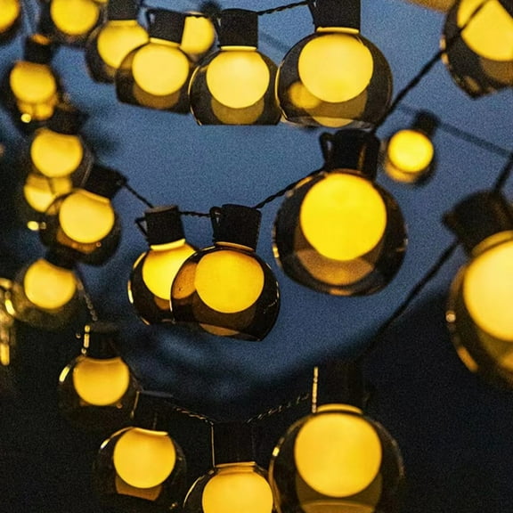 ZZkhGO 20-Light Outdoor Bulb String Lights, Shatterproof Patio Garden Fairy Lights, Warm White Festival Lights for Wedding Party