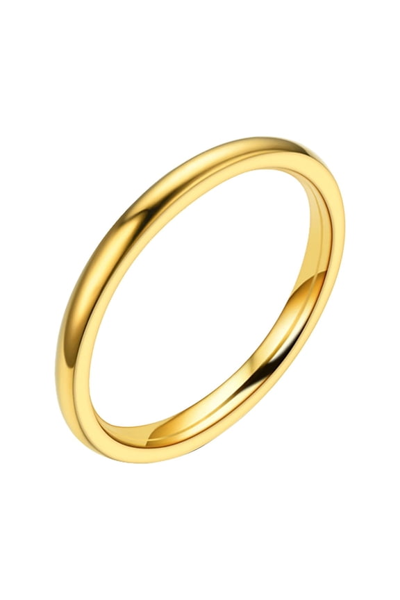 2MM Fine Hand Polished Women's Tail Ring, Fashion Contracted Thin Band Couple Ring, Delicate Stackable Ring for Women