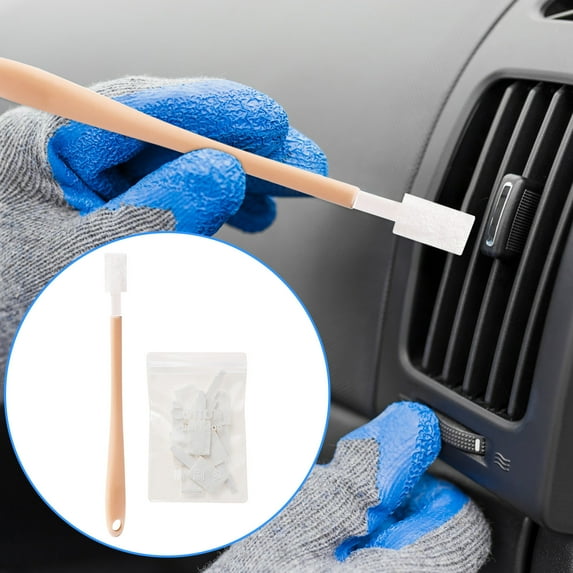 ZZkhGO 30 Pack Disposable Crevice Cleaning Brushes, Toilet Seat Gap Cleaning Tools, Narrow Space Detail Brush Set