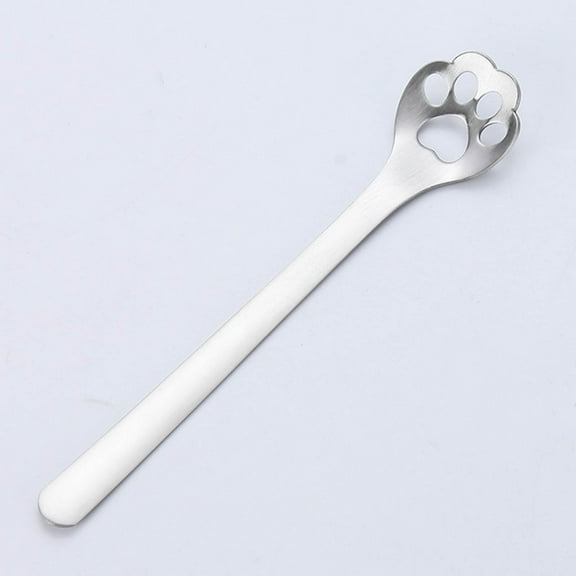 ZZkhGO 304 Stainless Steel Coffee Spoon, Hollowed Out Dog Claw Mug Stirring Spoon, Dishwasher Safe Tea Stirrer for Yogurt Ice Cream Pudding