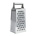 thumbnail image 1 of ZZkhGO 4-Sided Stainless Steel Grater, Multi-Purpose Vegetable Cheese Shredder, Compact Kitchen Cutter with Comfort Grip, 1 of 7