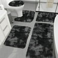 thumbnail image 1 of ZZkhGO 5-Piece Mixed Color Bath Mat Set, Long Plush Bathroom Rugs, Soft Absorbent Machine Washable Toilet Mats, 1 of 7