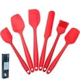thumbnail image 1 of ZZkhGO 6 Piece Heat Resistant Spatula Set, Non-Scratch Silicone Kitchen Utensils, Dishwasher Safe Spatula Turner for Cooking Baking, 1 of 1