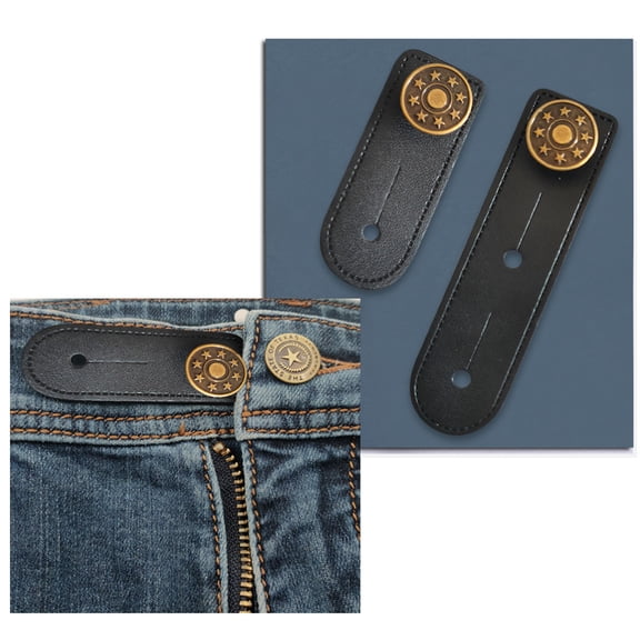 ZZkhGO Adjustable Waist Extender, Detachable Jeans Button, Herringbone Buckle for Pants Trousers Waistband