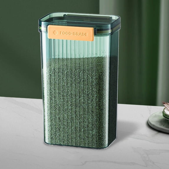 ZZkhGO Airtight Kitchen Storage Jar Containers, Stackable Clear Pantry Canisters, Seal-Tight Dry Food Jars for Flour Pasta Snacks