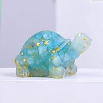 ZZkhGO Amethyst Crystal Turtle Figurine, Hand Carved Healing Stone Statue, Natural Gemstone Paperweight Pocket Sculpture