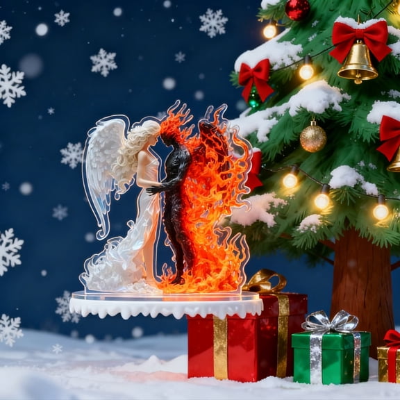 ZZkhGO Bohemian Flower Standee, 2D Acrylic Garden Ornament, Sitting Figure Decor for Home