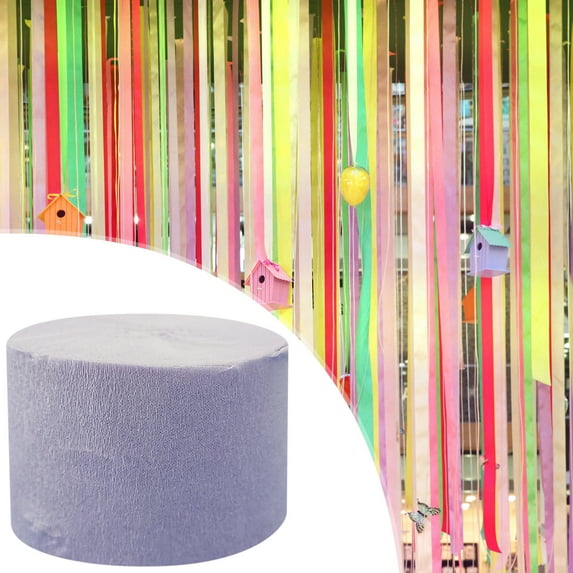 ZZkhGO Bright Crepe Paper Streamer Roll, Vibrant Party Decor Crepe Paper, DIY Craft Decorations for Birthday Wedding Events