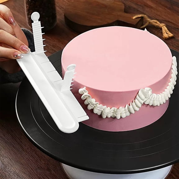 ZZkhGO Cake Arch Molding Tools, Adjustable Cake Arch Ruler with Height Markings, Baking Measurement Tool for Home Baking Dessert Shops, White