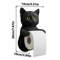 ZZkhGO Cat Toilet Paper Holder, Cute Wall Mounted Resin Paper Roll Stand, Bathroom Decor for Pet Lovers Gift