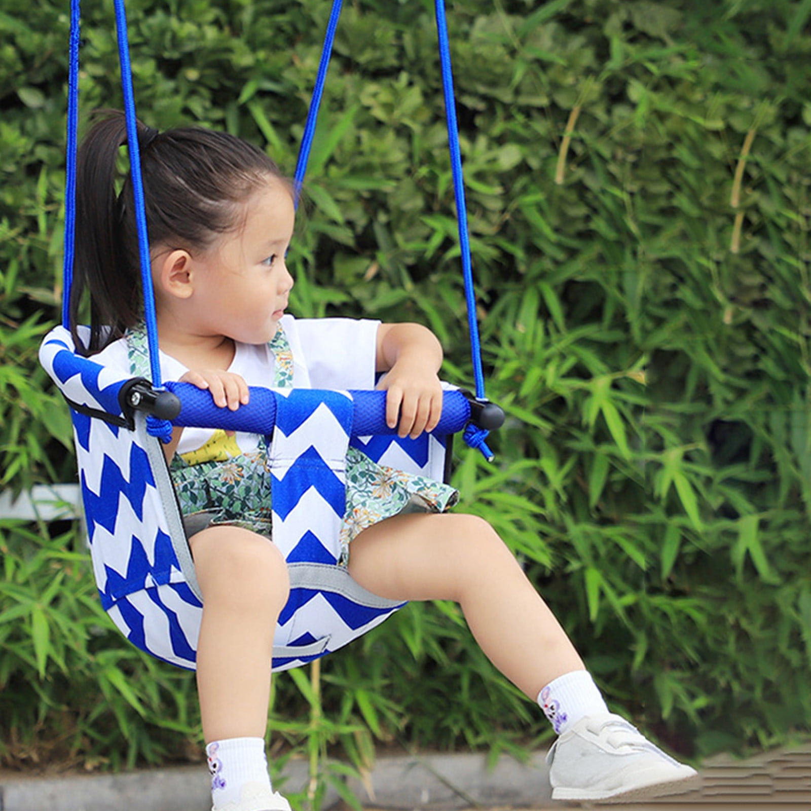 ZZkhGO Children's Indoor Outdoor Swing, Canvas Hanging Seat with Adjustable Rope, Baby Swing for Garden Playground