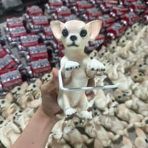 ZZkhGO Dog Toilet Paper Holder, Cute Animal Design Wall Mounted, Resin Paper Roll Dispenser for Bathroom Decor