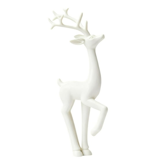 ZZkhGO European-style Deer Statue, Imitation Metal Entryway Decor, Weather-resistant Outdoor Sculpture for Garden Porch