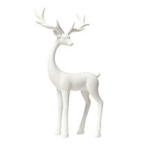 ZZkhGO European-style Deer Statue, Imitation Metal Entryway Decor, Weather-resistant Outdoor Sculpture for Garden Porch