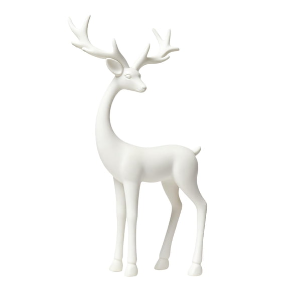 ZZkhGO European-style Deer Statue, Imitation Metal Entryway Decor, Weather-resistant Outdoor Sculpture for Garden Porch