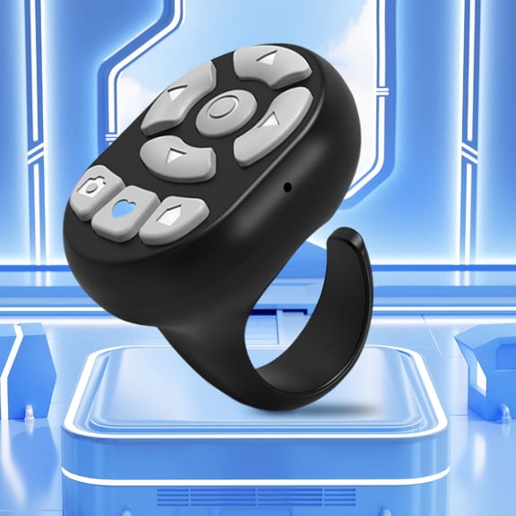 ZZkhGO Fingertip Bluetooth Remote Control, Removable Wireless Selfie Shutter, Page Turner for Video Like Ebook Reading