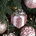 thumbnail image 1 of ZZkhGO Flocked Christmas Ball Ornament, Foam Christmas Tree Decoration Set, Multiple Styles Hanging Decor for Party Wedding Home, Pink, 1 of 7