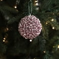 thumbnail image 1 of ZZkhGO Flocked Christmas Ball Ornament, Foam Christmas Tree Decoration Set, Multiple Styles Hanging Decor for Party Wedding Home, Pink, 1 of 6