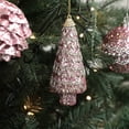 thumbnail image 1 of ZZkhGO Flocked Christmas Ball Ornament, Foam Christmas Tree Decoration Set, Multiple Styles Hanging Decor for Party Wedding Home, Pink, 1 of 7