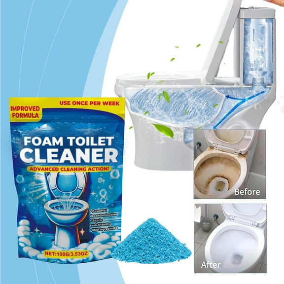 ZZkhGO Foam Toilet Bowl Cleaner, Powerful Bathroom Deodorizing Cleaner, 100g Spray Cleaner for Stains Scale