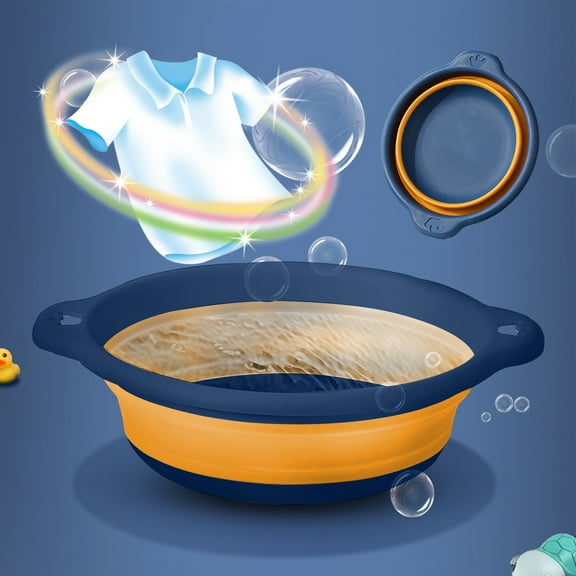 ZZkhGO Foldable Portable Wash Basin, Collapsible Travel Sink Bucket, Space Saving Camping Basin for Kitchen Outdoor