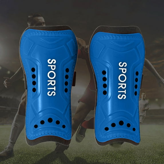 ZZkhGO Football Shin Guards, Children's Double Strap Leg Pads, Lightweight Protective Gear