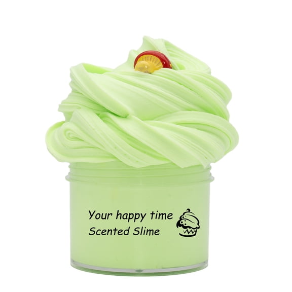 ZZkhGO Furry Cloud Butter Slime, Non-Settling Stretchy Clay with DIY Accessories, Creative Sensory Play Craft for Relief, Light Green