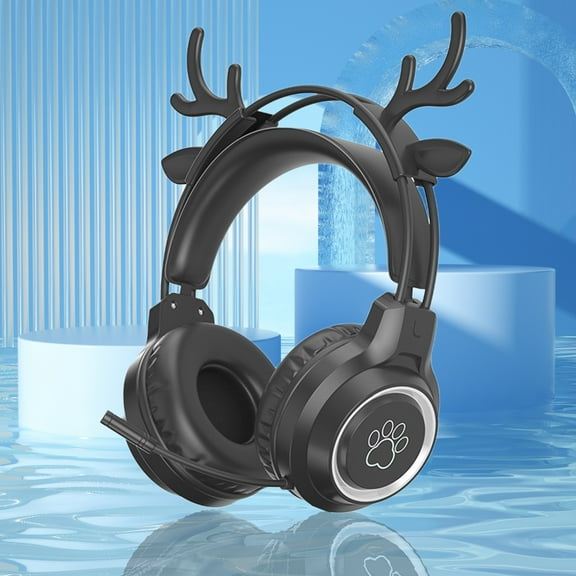 ZZkhGO Gaming Headset Wired, RGB Light Noise Cancelling Microphone Headphones for Students, 40mm Driver Immersive Sound Gaming Headset for PC Laptop Mobile Phone