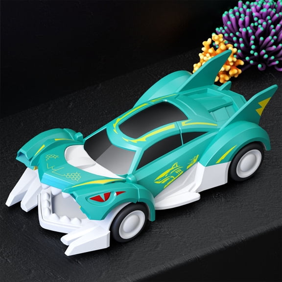 ZZkhGO Inertial Stunt Shark Car, Drop Model Toy Car with Simulated Teeth, Racing Gift for Floor Living Room